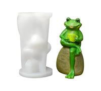 Silicone Mold,Coffee Frog Reusable Statue,Plaster Candle Craft Mould with Cup - for Plaster Epoxy Concrete Outdoor Yard Pathway Backyard Patio Driveway Window Room Home