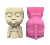 Silicone Mold Flower Pots Casting Practical Silicone Molds Big Head Doll Planter Succulents