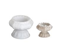 Silicone Mold Flower Shape Tealight Holder Moulds Candle Cup Mold for Hand-Making Candle Soap Making