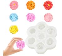 Silicone Mold Flowers, Silicone Candle Mold, Roses Carnation Peony Silicone Molds, 3D Silicone Mold Candles, Molds for Soap Chocolate Aromatherapy for DIY Handmade.