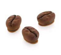 silikomart 30 Professional Accessories Coffee Silicone Mould for Kitchen and Pastry with ABS Cutter, 15 Cavities 30 ml, Coffee Bean Shape