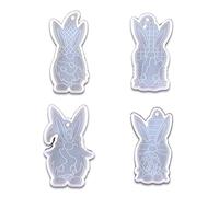 Silicone Mold for Creating Easter Gnomes Rabbits Keychain Epoxy Resin Chain Pendant Stylish Jewelry Making Tool Easy to Use Keychain Mold