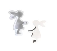 Silicone Mold for Creating Girl Rabbits Flower Decorations Flexible Detailed Perfect for Handcraft Enthusiasts Creative Craft Class