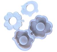 Silicone Mold for Epoxy Pendants, Chocolate Holders Stand | Four Clovers Silicone Mold for Resin Keychains, Decorative, Plasters, Home Decors