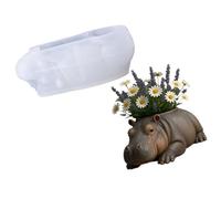 Silicone Mold for Epoxy Resin Casting Decorative Hippo Shape Small Succulents Plant Pots Vases and Gift Making Supplies Creative Hippo Shape Silicone Planter Mold