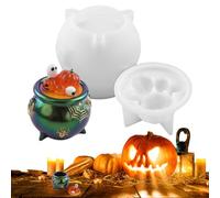 Silicone Mold For Epoxy Resin,Halloween Witch Kettle Silicone Casting Mold - Reusable Mold Versatile Craft Tools For Home School Classroom Atelier Party