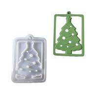 Silicone Mold for Making Festival Keychains Gift Label and Party Decorations Decorative Pendant Christmas Tree Shape Baking Mold