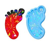 Silicone Mold for Small Foot Bag Hanging Decorations with Foot Shaped Design Crystal Epoxy Resin Keyring Mold Handmade Chain Ornament Resin Casting