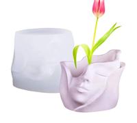 Silicone Mold For Vases,Concrete Pot Molds With Human Face - Non-stick Casting Tool For Clay Wax Gypsum Concrete