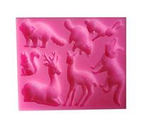 Silicone Mold Forest Animals Deer Soap Making Supplies Cake Decorating Tools Household Molds Resin Casting Silicone Mold