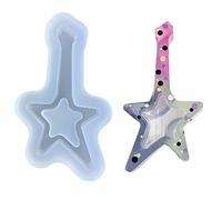 Silicone Mold Four/Star Guitar Resin Shaker Filler Molds for Craft Casting Tools Epoxy Mold