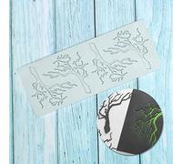 Silicone Mold Hollow Love Heart Shape Tree Leaf Lace Molds Chocolate Candy Fondant Mold 3D Tree Branch Leaves Cake Fondant Silicone Mold Clay Mould for Cupcake Top Sugar Craft (B_8.12x3.2x0.12inch)