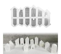 Silicone Mold House | House Candle Molds Silicone | House Casting with Plaster Houses | Houses Resin Mold | Casting Molds Houses | House Ornament Mould Casting Tools Resin Molds Craft