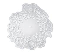 Silicone Mold Leaf Flower Pattern Clock Dial White Reusable Resin Mold for DIY Craft Home Decoration Gift