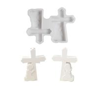 Silicone Mold Prayer Boy and Girl Crosses Figurine | Flexible for Soap Making Cement Gypsum and Handcraft Enthusiasts for Religious Event