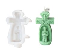 Silicone Mold Prayer Boy/Girl Shaped Wax Molds Scented Making Ornament Religious Ceremony Mold