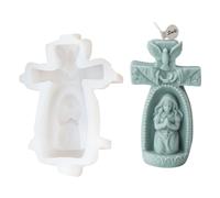 Silicone Mold Prayer Boy/Girl Shaped Wax Molds Scented Making Ornament Religious Ceremony Mold