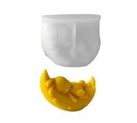 Silicone Mold Rabbits Shape Crafting 3D Molds Silicone Texture Great for Creation Rabbits Mold