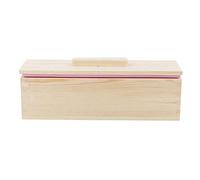 Silicone Mold Rectangle Handmade Soap Moulds+Wooden Box+Wooden Lid, Loaf Mould Candles Cakes Mould for Soap Making Supplies