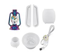 Silicone Mold Set Crystal Epoxy Resin Oil Lamp Making Molds Crafting Molds Bedside Night Lights Moulds for Hand-Making Silicone Mold for Resin Lamp Making