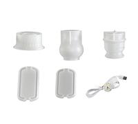 Silicone Mold Set Enabling Customing Resin Lamp Creations Using Dry Flowers and Glitters for Artistic Home Accents Mold