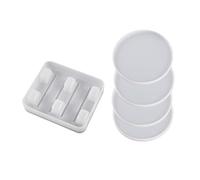 Silicone Mold Set Square Holder Moulds Epoxy Resin Mold Hand-Making Tools for Artistic Resin Casting Set