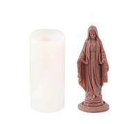 Silicone Mold Virgin Maria Statue Soap Resin Epoxy for Art Making Jewelry Supplies Reusable Epoxy Resin for Scented Making