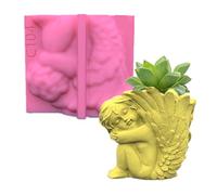 Silicone Mold with Angel Designs for Creating Resin Concrete Flower Pot Decoration Items Projects Silicone Mold for Baking
