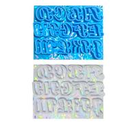 Silicone Molds Alphabet Durable Flexible Design Holographic Letters for Resin Jewelry, Keychain Crafts, Candle Making - DIY Enthusiasts, Artisan