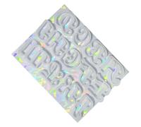 Silicone Molds Alphabet Durable Flexible Design Holographic Letters for Resin Jewelry, Keychain Crafts, Candle Making - DIY Enthusiasts, Artisan