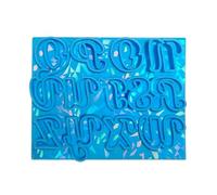 Silicone Molds Alphabet Durable Flexible Design Holographic Letters for Resin Jewelry, Keychain Crafts, Candle Making - DIY Enthusiasts, Artisan