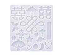 Silicone Molds Chinese Bowknot Butterfly Earrings Mold Phone Keychain Pendant Molds Crystal Epoxy Resin Decor Silicone Mold