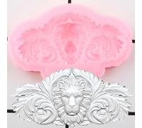Silicone Molds,Chocolate Molds,5.7x3.5cm 3D Craft Lion Silicone Mold Scroll Relief Cake Border Fondant Molds Cake Decorating Tools Candy Clay Chocolate Mold