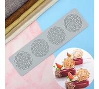 Silicone Molds, Flower Fondant Moulds, Lace Chocolate Candy Cake Decorating, Cupcake Topper, for Wedding Birthday Christmas Halloween (D_11*2.96 * 0.12inch)