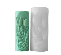 Silicone Molds Flowers Pillar Molds Epoxy Resin Handmade Castings Flower Cylinder Plasters Silicone Flowers Pillar Plasters Casting Craft Supplies