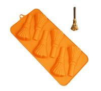 Silicone Molds - Fondant Spider Broom Pumpkin Chocolate Molds Silicone | Easy Release Non Stick Cake Mould | Halloween Biscuiit Mould for Baking Soap Candle Wax Resin Halloween Decorations