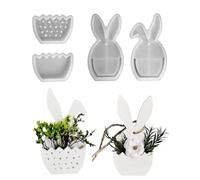 Silicone Molds - Food Grade Flexible Assorted Sizes | Easter Shapes Rabbit Crafting Tool | Baking Casting Forms for Chocolate Candy Soap Resin DIY Holiday Crafts and Daily Creative Use