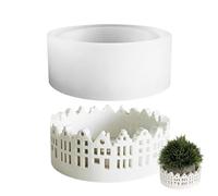 Silicone Molds for Candle Holder | Hollow House Pattern Candlestick Epoxy Casting Silicone Molds | Home Decoration, 3D Mold, Art Craft