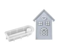Silicone Molds for Candle Making,Non-Sticking House Shape Craft Casting Tools for Craft Use - Shape Candle Making,For Table Ornament Home Decoration Cement Clay Kandela
