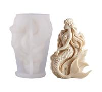 Silicone Molds for Candles,Reusable Non-Stick Mermaid Crafting Tools | Mermaid Candle Making Silicone Molds,for Resin Plaster Epoxy Soap Arts & Crafts Table Centerpieces Home Decor Birthday