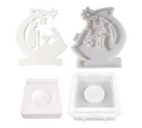 Silicone Molds for Christmas, Silicone Moulds for Nativity Scene | Easy Release Nativity Shape | Non-Stick Candle Shape Family Crafts Activities, Holiday Celebrations, Celebrated