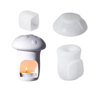 Silicone Molds for Creating Stand and Night Light Tealight Holder Mold Hollow Mushroom Night Light Ornament Mold Easy Release Silicone