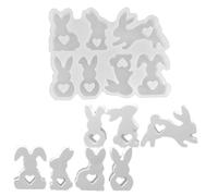 Silicone Molds For,Easter-Loving Non-Stick Home Decorating Supplies - Resin Rabbit Mold | Suitable For Use With Plaster, Chocolate, Fondant And Clay, Window Decoration,I