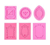 Silicone Molds for Epoxy Resin - 6 Pieces Food Grade Nonstick DIY | Silicone Molds for Resin Casting - for Photo Frame Home Decoration, Sugar Paste, Chocolate,