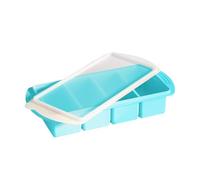 Silicone Molds for Freezing,Silicone Tray Soup Molds for Freezer - 4-Cavity Leak-Proof Container with Lid Kitchen Tool for Meal Prep Juice Whiskey Wine Champagne Cocktails