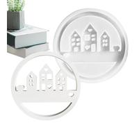 Silicone Molds for Home - House Molding Mould, House Ornament Love Ring Shape | Round Epoxy Resin Heart Shape Mold Gypsum Making Mold