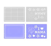 Silicone Molds for Mother's Day | Resin Mould - Accessories Decorative Tray with Hollow Floral Letters for Crafts, Artistic Projects and Festive Creations - Ideas for Mother's Day