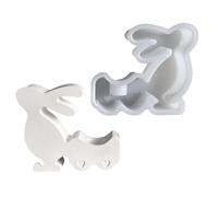 Silicone Molds For Non-stick Resin Allows Easy Release | Rabbit Shaped Candle Molds for the Making of Cement, Soap, Candle Holder, Plaster and Table