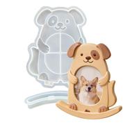 Silicone Molds For Resin - Easy Release Cute Dog Cat Craft Supplies | Epoxy Resin Molds For Puppy Photo Frame Figures | F´or Wax Ye