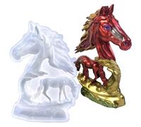 Silicone Molds for Resin,Flexible Horse Creation Tools,Horse Resin Casting Epoxy Molds | For Making Home Decoration Office Wall Decorations Party Favors New Year Spring Festival